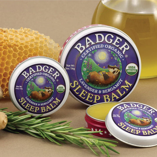Badger Sleep Balm, Organic Essential Oil Aromatherapy Natural Sleep Balm for Adults & Kids